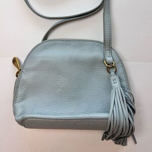 HOBO Light Blue Leather Crossbody Bag